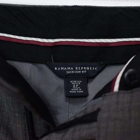 Vintage Banana Republic Jackson Gray Wool Suit Blazer & Wide Leg Pants Sz 6P/4P - Picture 12 of 13